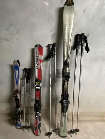 Ski’s en sticks voor kinderen (3 sets), Sport en Fitness, Skiën en Langlaufen, Ophalen, Gebruikt, Ski
