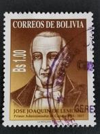 Bolivie 1996 - Jose Joaquin de Lemoine, premier postier, Timbres & Monnaies, Timbres | Amérique, Affranchi, Amérique du Sud, Enlèvement ou Envoi