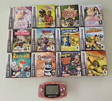 Game Boy advance console,12 GB adv games,handleiding,doosjes beschikbaar voor biedingen