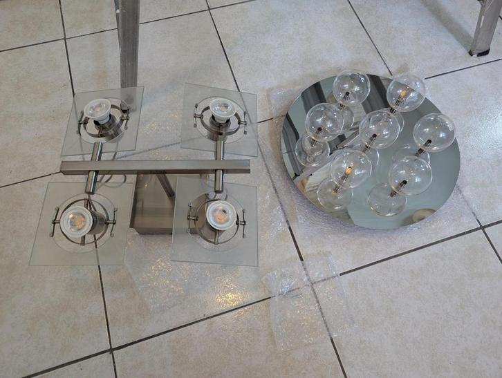 Lot de deux plafonniers LED lampe design maison, Maison & Meubles, Lampes | Plafonniers, Comme neuf, Métal, Enlèvement