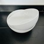 2 Witte porceleinen bowls Habitat, Huis en Inrichting, Ophalen, Zo goed als nieuw, Kom(men), Effen
