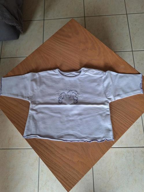Shirt voor meisje maat 68 – Wit, Kinderen en Baby's, Babykleding | Maat 68, Zo goed als nieuw, Meisje, Shirtje of Longsleeve, Ophalen