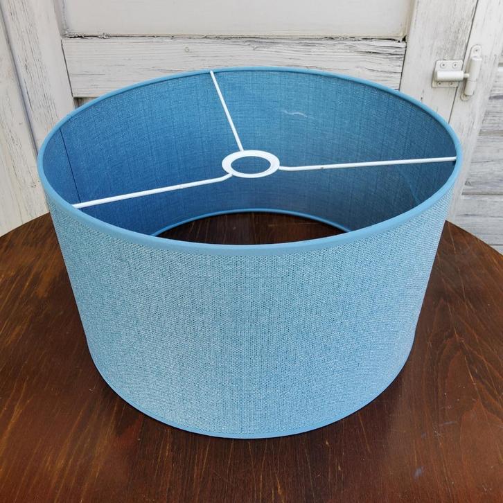 Grote blauwe lampenkap 40 op 22 cm, voor staande of hanglamp, Huis en Inrichting, Lampen | Lampenkappen, Zo goed als nieuw, Minder dan 25 cm