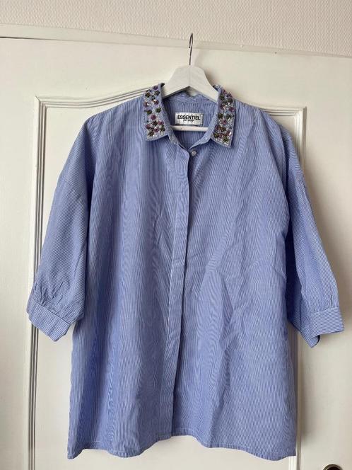 Blouse Essentiel Antwerp maat 36, Kleding | Dames, Blouses en Tunieken, Zo goed als nieuw, Maat 36 (S), Blauw, Ophalen