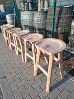 Echte TEAK houten stoelen/ krukken voor binnen & buiten!, Huis en Inrichting, Ophalen