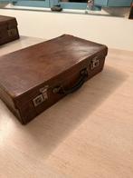 2 vieilles valises en cuir, Enlèvement, Utilisé