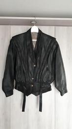 lederen dames winterjas, Ophalen of Verzenden, Zo goed als nieuw, Overige maten, Zwart