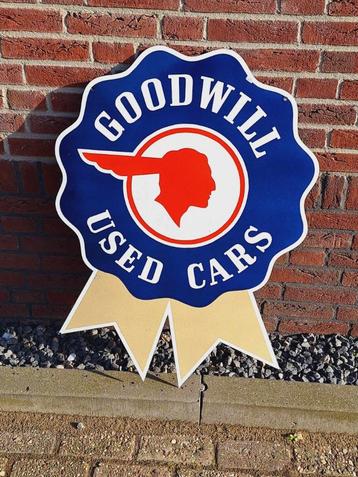 Tof en groot decoratief emaille bord Goodwill Used Cars😎