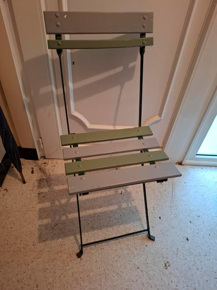 Lot de 4 chaises de jardin style bistrot, Tuin en Terras, Tuinstoelen, Hout, Ophalen