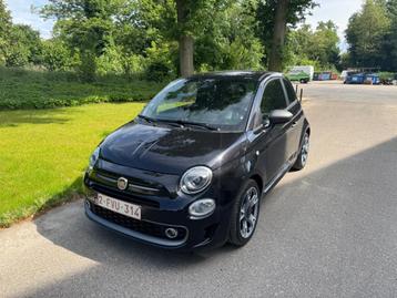 Fiat 500 zwart, Auto's, Fiat, Voorwielaandrijving, 875 cc, Leder en Stof, Zwart