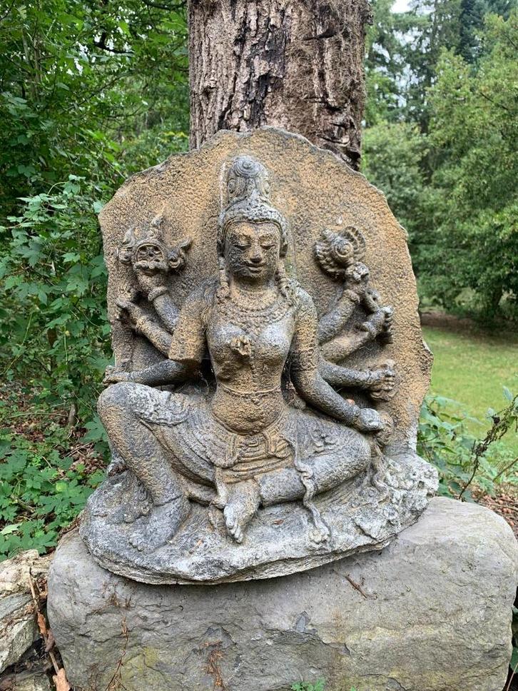 Shakti beeld ijzer, Verzamelen, Beelden en Beeldjes, Gebruikt, Religie, Ophalen of Verzenden