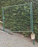 Metalen tuinpoort 1,70m hoog x 2m breed met montagepaal, Tuin en Terras, Tuinpoorten, Ophalen, Gebruikt, 150 tot 200 cm, Draaipoort