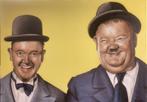 OLIEVERFSCHILDERWERK  LAUREL EN HARDY, Antiek en Kunst, Ophalen