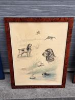 lithographie signe leon danchin, Antiek en Kunst, Ophalen of Verzenden