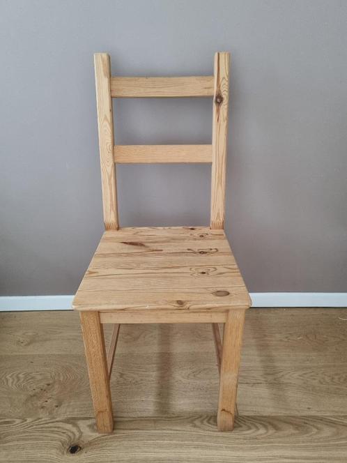 Massief houten stoel (Ikea Ivar), Huis en Inrichting, Stoelen, Zo goed als nieuw, Eén, Hout, Bruin, Ophalen