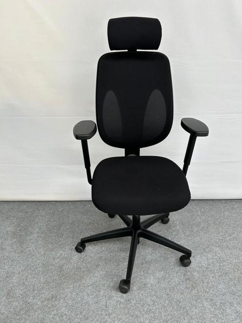 Ergonomische bureaustoel Giroflex 353 met hoofdsteun, Huis en Inrichting, Bureaustoelen, Zo goed als nieuw, Bureaustoel, Zwart