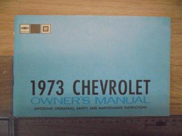 1973 Chevrolet. First edition, original Owner's Manual. beschikbaar voor biedingen