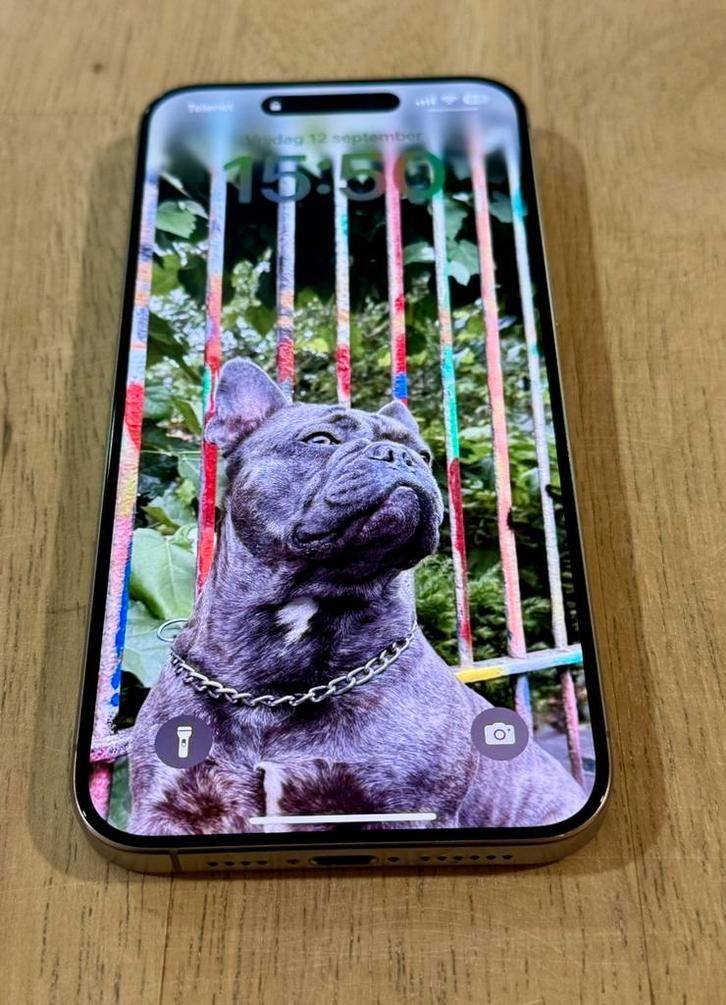 iPhone 15 Pro Max - natural titanium, Telecommunicatie, Mobiele telefoons | Apple iPhone, Zo goed als nieuw, 256 GB, iPhone 15 Pro Max