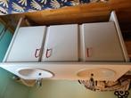 Meuble lavabo double vasque 3 portes avec robinetterie groze, Electroménager, Enlèvement, Utilisé