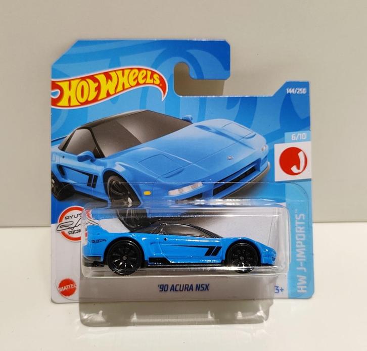 Hot Wheels ‘90 Acura NSX Blauw/Zwart (2022), Hobby en Vrije tijd, Modelauto's | Overige schalen, Ophalen of Verzenden