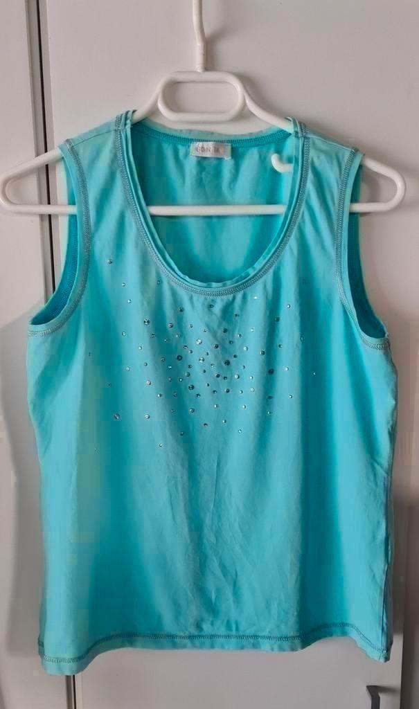 Top "Bonita", maat L (mooier dan op foto), Kleding | Dames, Topjes, Zo goed als nieuw, Maat 42/44 (L), Zonder mouw, Ophalen of Verzenden