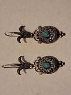 Grandes boucles d'oreilles en argent et turquoise, Bijoux, Sacs & Beauté, Boucles d'oreilles, Enlèvement ou Envoi, Autres couleurs