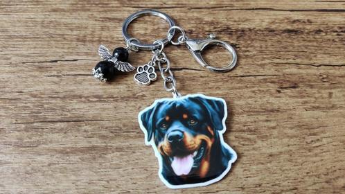 Sleutelhanger Rottweiler groot met beschermengeltje, Dieren en Toebehoren, Honden-accessoires, Nieuw, Verzenden