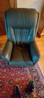 Elektrisch lederen relaxzetel, Ophalen, Gebruikt, 75 tot 100 cm, Leer