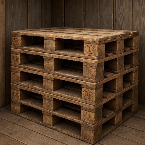 8 stevige EUR-pallets – €8, Doe-het-zelf en Bouw, Hout en Planken, Gebruikt, Pallet, Overige houtsoorten, Minder dan 200 cm, 50 mm of meer