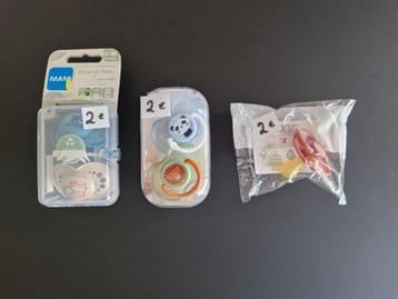 Nieuwe tutjes voor geboorte en een doosje vf 6 mnd,allemaal beschikbaar voor biedingen
