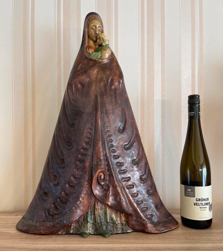 Madonna met kind, Vlaams aardewerk, Alfons Noseda, Antiek en Kunst, Antiek | Religieuze voorwerpen, Ophalen