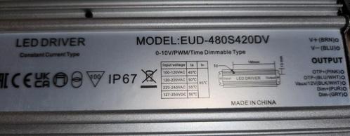 Nieuwe LED-Drivers EUD-480S420DV, Elektronische apparatuur, Overige elektronische apparatuur, Nieuw, Ophalen of Verzenden