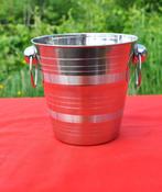 seau a glaçon metal chromé anneau sur coté, Enlèvement ou Envoi, Utilisé