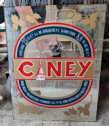 Ciney spiegel met bierframe  beschikbaar voor biedingen