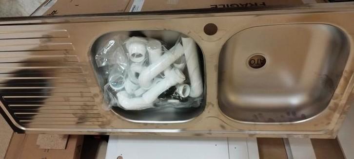 Évier de cuisine 120x50  ! NEUF ! 2 bac droit, Maison & Meubles, Cuisine | Éléments de cuisine, Neuf, Enlèvement