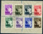 (B) 447/454 gestempeld 1937 - H.M. Koningin Astrid en Prins, Postzegels en Munten, Postzegels | Europa | België, Ophalen of Verzenden