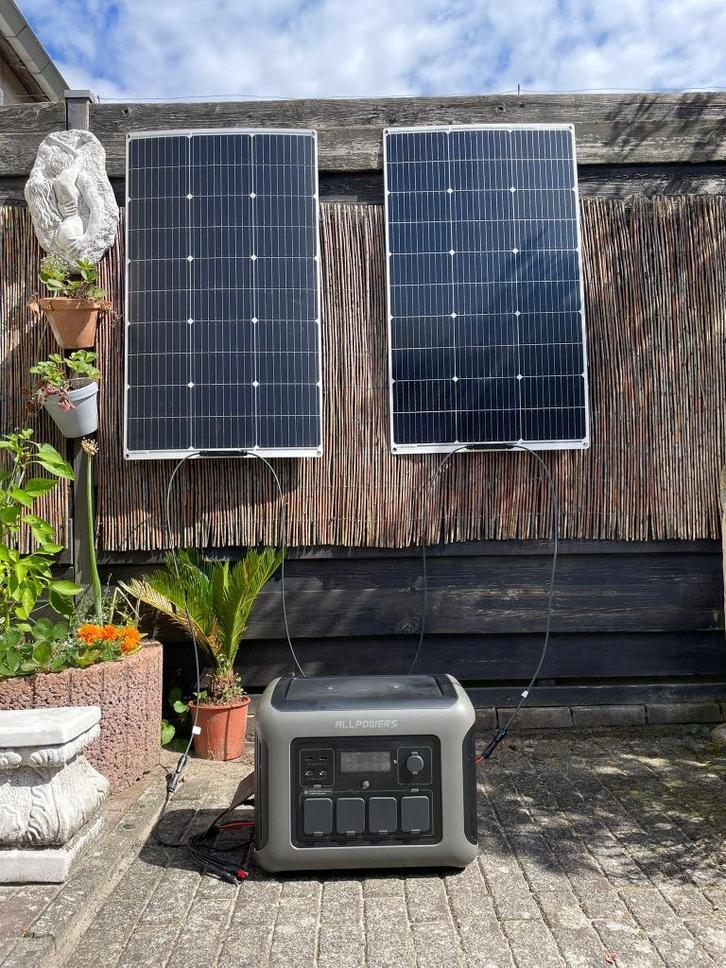 1800W Powerstation 1152Wh + 2x100w Zonnepaneel Thuisbatterij, Caravans en Kamperen, Caravanaccessoires, Nieuw, Ophalen of Verzenden