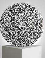 Keith Haring - bord wit/zwart porselein (Limited Edition), Ophalen of Verzenden, Nieuw, Porselein, Bord of Schaal