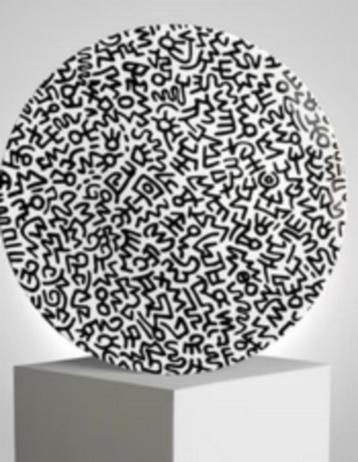 Keith Haring - bord wit/zwart porselein (Limited Edition)  beschikbaar voor biedingen