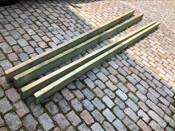 houten balk balken (4 stuks) geïmpregneerd 349 x 15 x 4,7