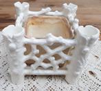 Victoriaans Faix Bois, Chinoiserie, plantenbakje, 4 vaasjes, Ophalen of Verzenden