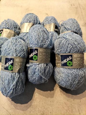 Phildar Mediterranean balls (7 blauwe ballen). beschikbaar voor biedingen