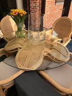 Rieten (rotan) Salon met stoelen en bijzettafel, Huis en Inrichting, Ophalen, Gebruikt, Riet of Rotan