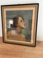 Reproduction tableau 32/35cm verre cassé, Antiquités & Art, Enlèvement ou Envoi