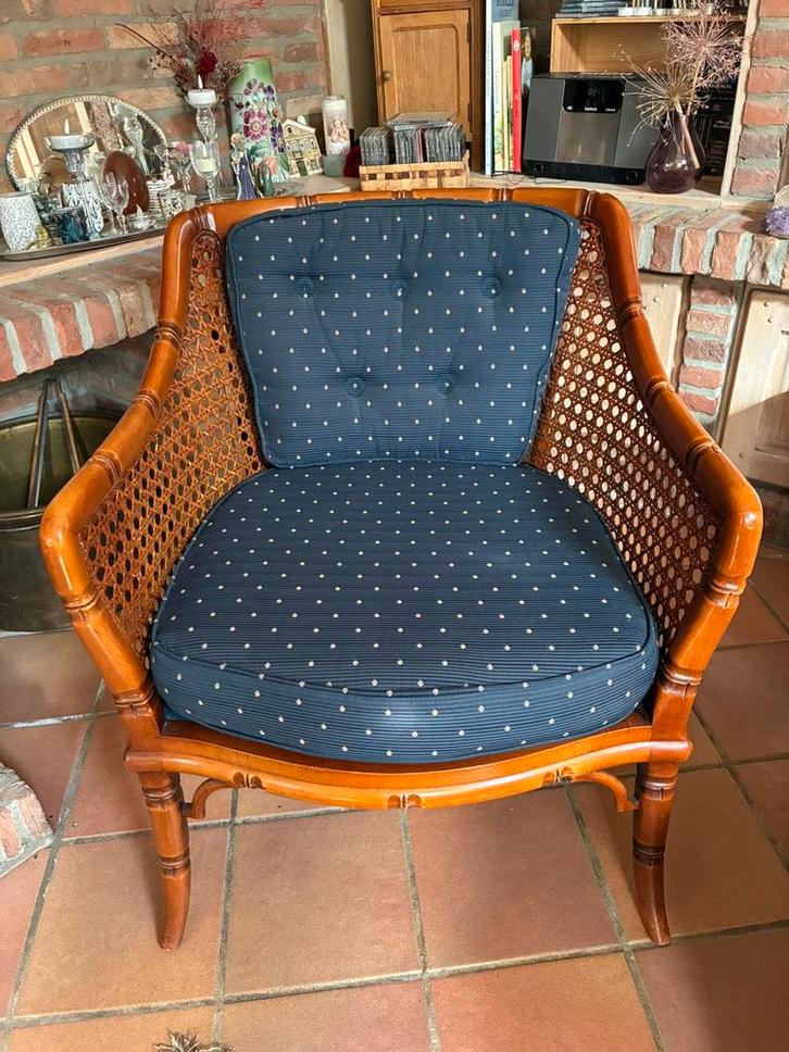 2 mooie rotan zeteltjes, Huis en Inrichting, Fauteuils, Gebruikt, Riet of Rotan, 75 tot 100 cm, Minder dan 75 cm, Ophalen
