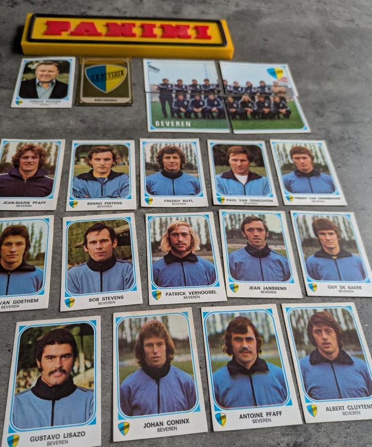 PANINI FOOTBALL 77 SK BEVEREN 20 STICKERS 1977, Hobby en Vrije tijd, Stickers en Plaatjes, Verzenden
