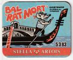 BIERKAART  STELLA ARTOIS   BAL RAT  MORT  5-3-83, Collections, Marques de bière, Sous-bock, Stella Artois, Envoi, Neuf