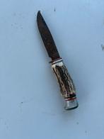 (F) Löwenmesser Solingen jachtmes Anton Wingen gewei handvat, Antiek en Kunst, Verzenden
