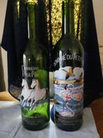 Bouteilles vin sérigraphiées "Domaine du Petit Pin", Verzamelen, Wijnen, Frankrijk, Overige typen, Gebruikt, Ophalen of Verzenden