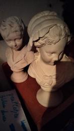 2 art deco bustes v jongen en meisje, Ophalen of Verzenden